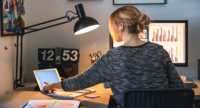 woman-working-from-her-home-office