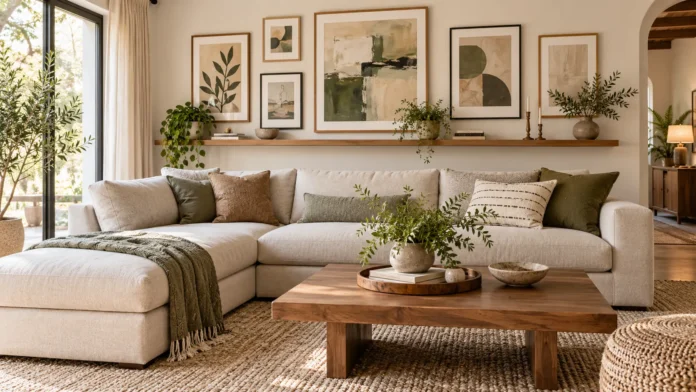 How to Decorate Wall Behind Sectional Sofa